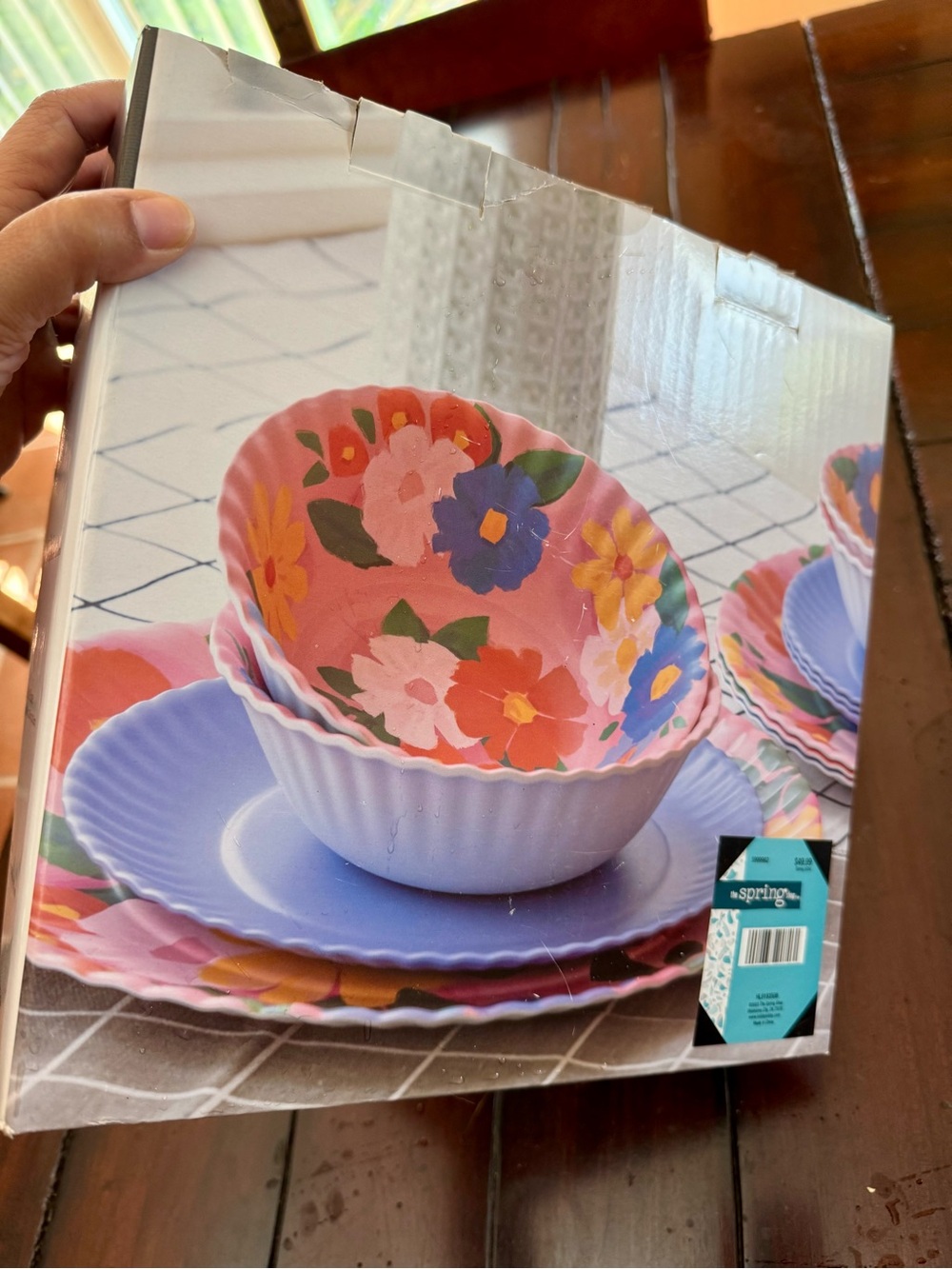 Market Square Set of Floral Melamine Dishes- Brand New - Picture 4 of 4